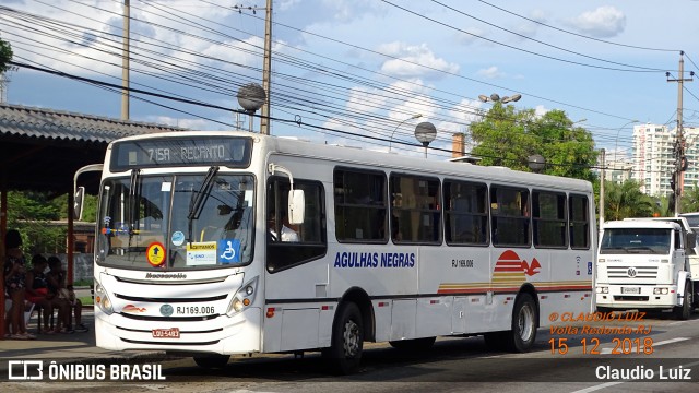 Viação Agulhas Negras RJ 169.006 na cidade de Volta Redonda, Rio de Janeiro, Brasil, por Claudio Luiz. Número da foto: #6360154.