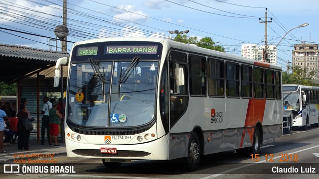 Viação Cidade do Aço RJ 174.099 na cidade de Volta Redonda, Rio de Janeiro, Brasil, por Claudio Luiz. ID da foto: 6360188.