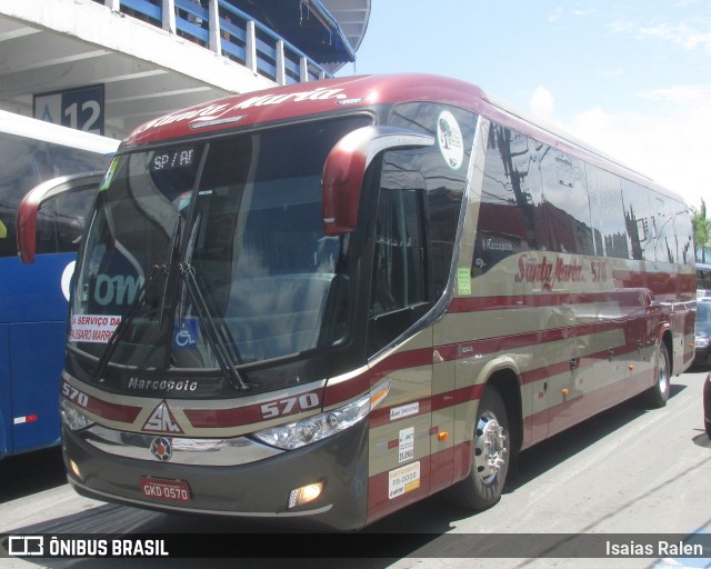 Santa Maria Fretamento e Turismo > Transportes Santa Maria(SP) 570 na cidade de Aparecida, São Paulo, Brasil, por Isaias Ralen. Número da foto: #6359663.