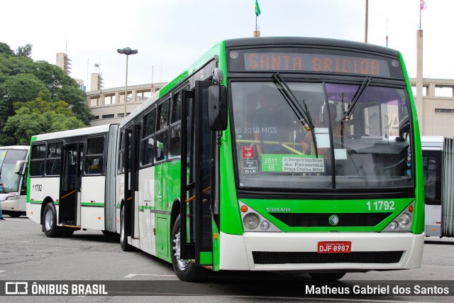 Viação Santa Brígida 1 1792 na cidade de São Paulo, São Paulo, Brasil, por Matheus Gabriel dos Santos. Número da foto: #6360927.