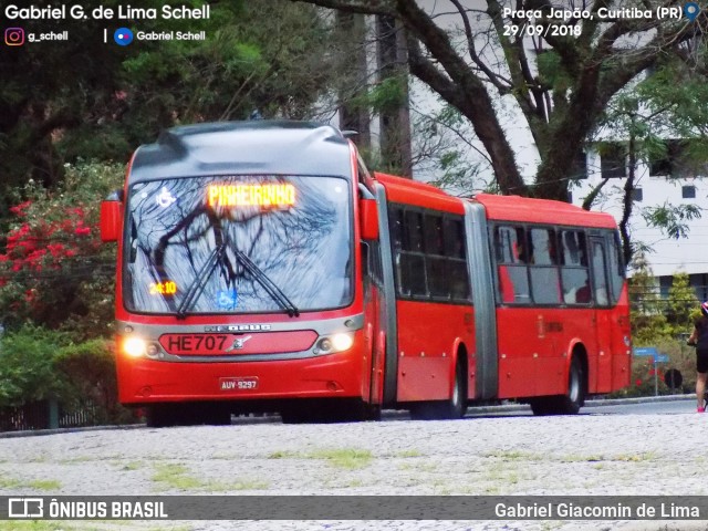 Auto Viação Redentor HE707 na cidade de Curitiba, Paraná, Brasil, por Gabriel Giacomin de Lima. ID da foto: 6360702.