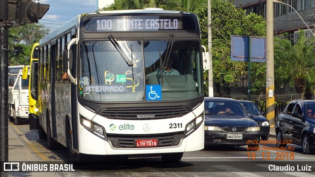 Viação Elite 2311 na cidade de Volta Redonda, Rio de Janeiro, Brasil, por Claudio Luiz. Número da foto: #6360190.
