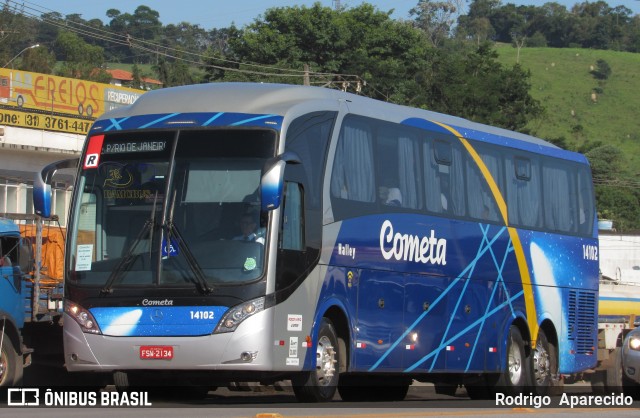 Viação Cometa 14102 na cidade de Conselheiro Lafaiete, Minas Gerais, Brasil, por Rodrigo  Aparecido. Número da foto: #6361489.
