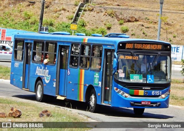 Viação Atalaia Transportes 6151 na cidade de Aracaju, Sergipe, Brasil, por Sergio Marques . ID da foto: 6361566.