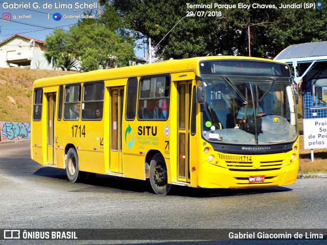 Viação Leme 1714 na cidade de Jundiaí, São Paulo, Brasil, por Gabriel Giacomin de Lima. Número da foto: #6361506.