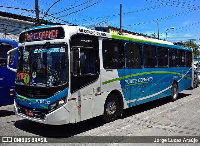 Viação Ponte Coberta RJ 190.032 na cidade de Rio de Janeiro, Rio de Janeiro, Brasil, por Jorge Lucas Araújo. Número da foto: #6361831.