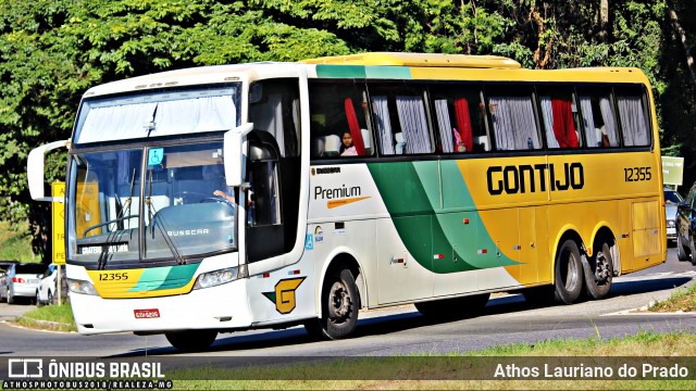 Empresa Gontijo de Transportes 12355 na cidade de Manhuaçu, Minas Gerais, Brasil, por Athos Lauriano do Prado. ID da foto: 6363924.