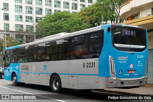 TUPI - Transportes Urbanos Piratininga 6 2231 na cidade de São Paulo, São Paulo, Brasil, por Felipe Goncalves do Vale. Número da foto: #6366731.