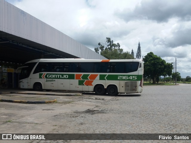 Empresa Gontijo de Transportes 21645 na cidade de Cruz das Almas, Bahia, Brasil, por Flávio  Santos. Número da foto: #6365698.