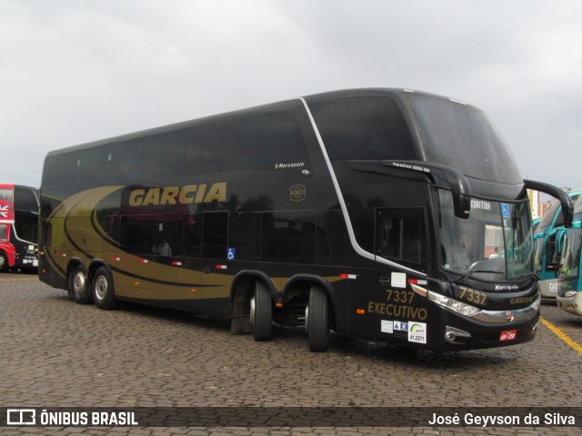 Viação Garcia 7337 na cidade de Londrina, Paraná, Brasil, por José Geyvson da Silva. ID da foto: 6368240.