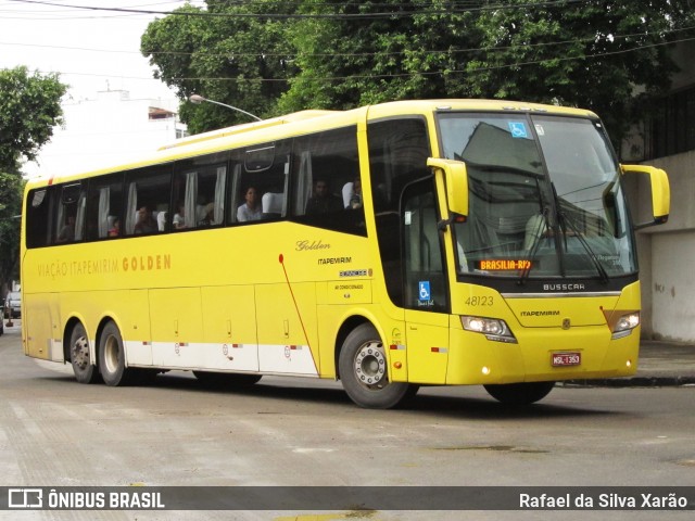 Viação Itapemirim 48123 na cidade de Rio de Janeiro, Rio de Janeiro, Brasil, por Rafael da Silva Xarão. Número da foto: #6368558.