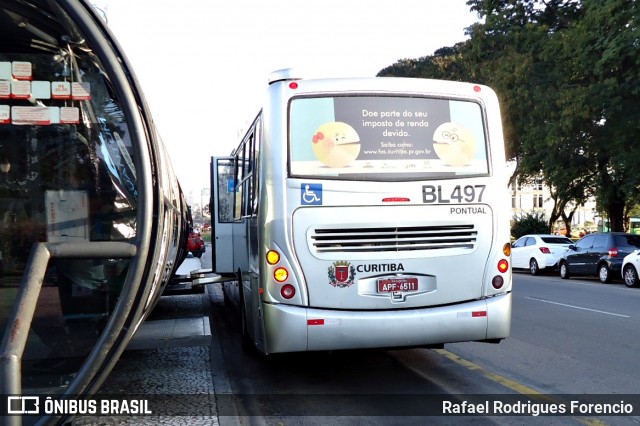 Transporte Coletivo Glória BL497 na cidade de Curitiba, Paraná, Brasil, por Rafael Rodrigues Forencio. Número da foto: #6368227.