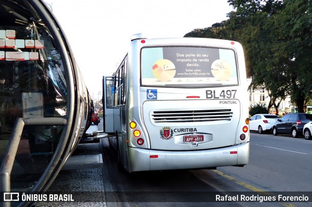 Transporte Coletivo Glória BL497 na cidade de Curitiba, Paraná, Brasil, por Rafael Rodrigues Forencio. ID da foto: 6368227.