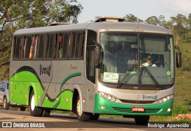 Turin Transportes 1240 na cidade de Conselheiro Lafaiete, Minas Gerais, Brasil, por Rodrigo  Aparecido. ID da foto: 6372677.