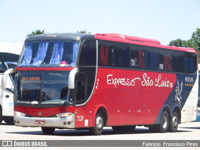 Expresso São Luiz 7120 na cidade de Goiânia, Goiás, Brasil, por Fabrício  Francisco Pires. Número da foto: #6372955.