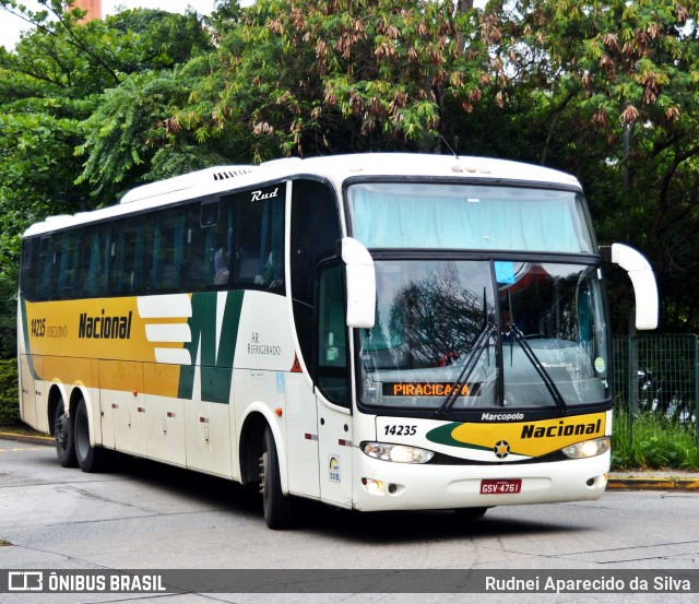 Viação Nacional 14235 na cidade de São Paulo, São Paulo, Brasil, por Rudnei Aparecido da Silva. Número da foto: #6369861.