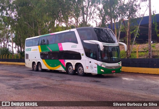 Verde Transportes 4502 na cidade de Cuiabá, Mato Grosso, Brasil, por Silvano Barboza da Silva. ID da foto: 6375864.