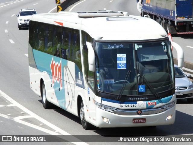 Auto Viação 1001 RJ 108.260 na cidade de Lavrinhas, São Paulo, Brasil, por Jhonatan Diego da Silva Trevisan. ID da foto: 6377402.