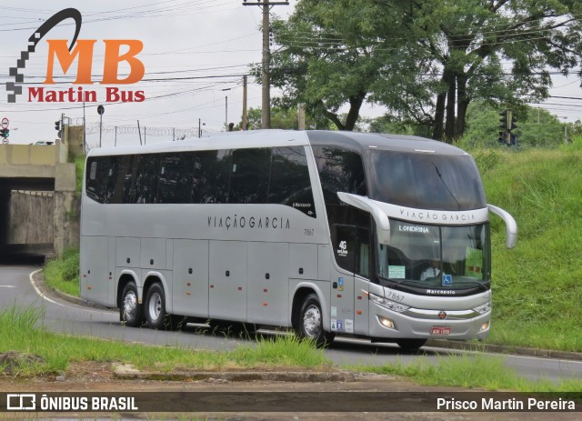 Viação Garcia 7867 na cidade de Campinas, São Paulo, Brasil, por Prisco Martin Pereira. ID da foto: 6374724.