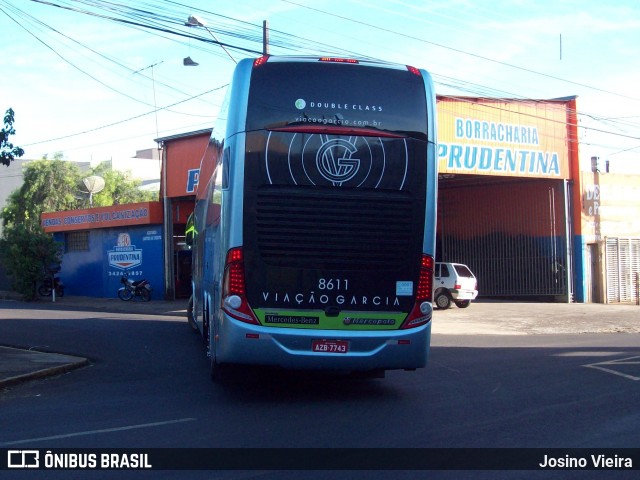 Viação Garcia 8611 na cidade de Apucarana, Paraná, Brasil, por Josino Vieira. ID da foto: 6376691.