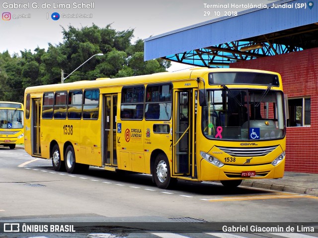 Viação Leme 1538 na cidade de Jundiaí, São Paulo, Brasil, por Gabriel Giacomin de Lima. ID da foto: 6375504.