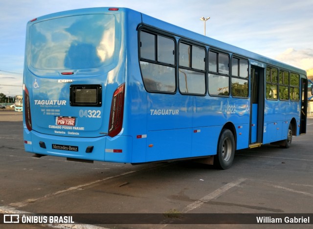 Taguatur - Taguatinga Transporte e Turismo 04322 na cidade de Taguatinga, Distrito Federal, Brasil, por William Gabriel. Número da foto: #6381980.