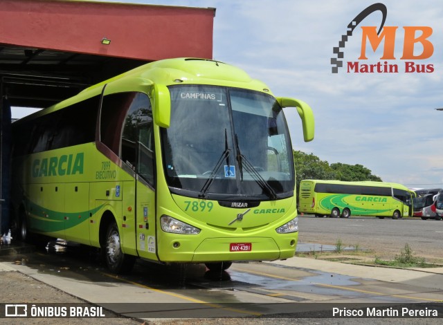 Viação Garcia 7899 na cidade de Campinas, São Paulo, Brasil, por Prisco Martin Pereira. ID da foto: 6378942.