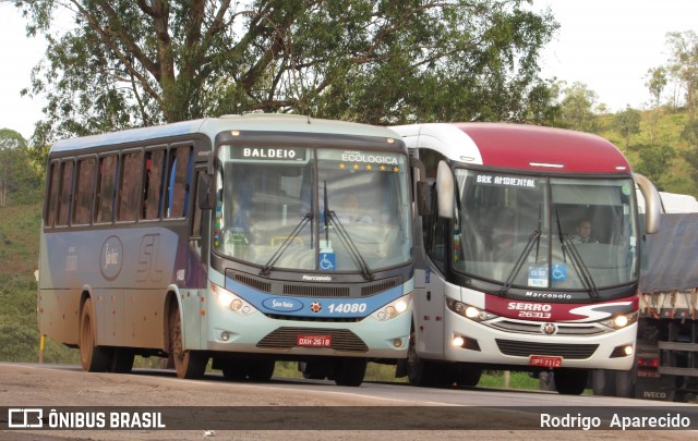 Viação São Luiz 14080 na cidade de Conselheiro Lafaiete, Minas Gerais, Brasil, por Rodrigo  Aparecido. Número da foto: #6381644.