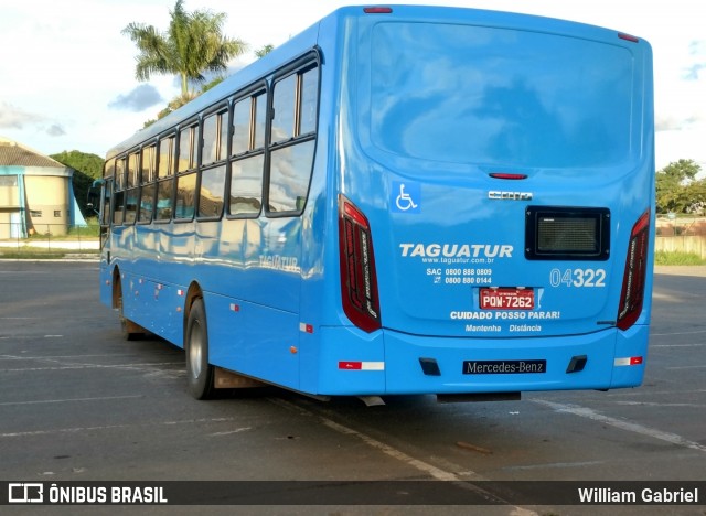 Taguatur - Taguatinga Transporte e Turismo 04322 na cidade de Taguatinga, Distrito Federal, Brasil, por William Gabriel. Número da foto: #6381994.