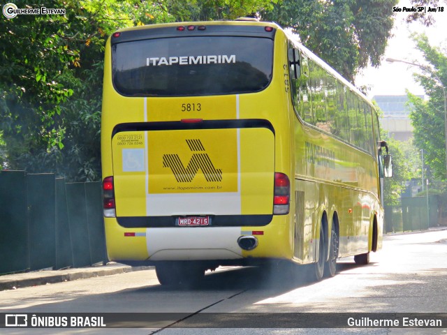 Viação Itapemirim 5813 na cidade de São Paulo, São Paulo, Brasil, por Guilherme Estevan. ID da foto: 6383964.