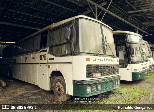 Auto Viação Rainha 875 na cidade de Blumenau, Santa Catarina, Brasil, por Reinaldo Gonçalves. ID da foto: 6385545.