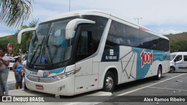 Auto Viação 1001 RJ 108.002 na cidade de Aparecida, São Paulo, Brasil, por Alex Ramos Ribeiro. Número da foto: #6386531.