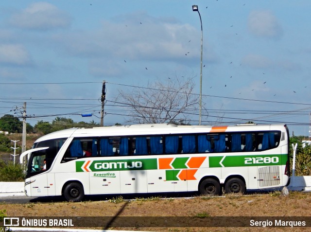 Empresa Gontijo de Transportes 21280 na cidade de Aracaju, Sergipe, Brasil, por Sergio Marques . Número da foto: #6384466.