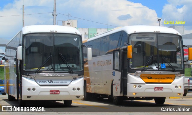 Viação Araguarina 10605 na cidade de Goiânia, Goiás, Brasil, por Carlos Júnior. ID da foto: 6385201.