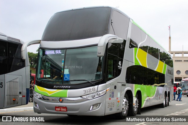 Brasil Sul Linhas Rodoviárias 3128 na cidade de São Paulo, São Paulo, Brasil, por Matheus Gabriel dos Santos. ID da foto: 6385596.