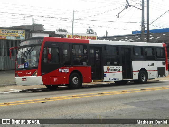 Express Transportes Urbanos Ltda 4 8445 na cidade de São Paulo, São Paulo, Brasil, por Matheus  Daniel. ID da foto: 6383350.