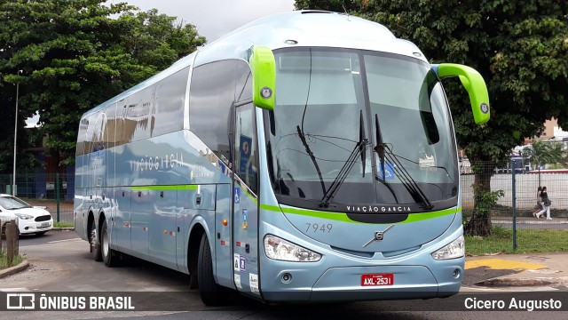 Viação Garcia 7949 na cidade de Ribeirão Preto, São Paulo, Brasil, por Cicero Augusto. ID da foto: 6383305.