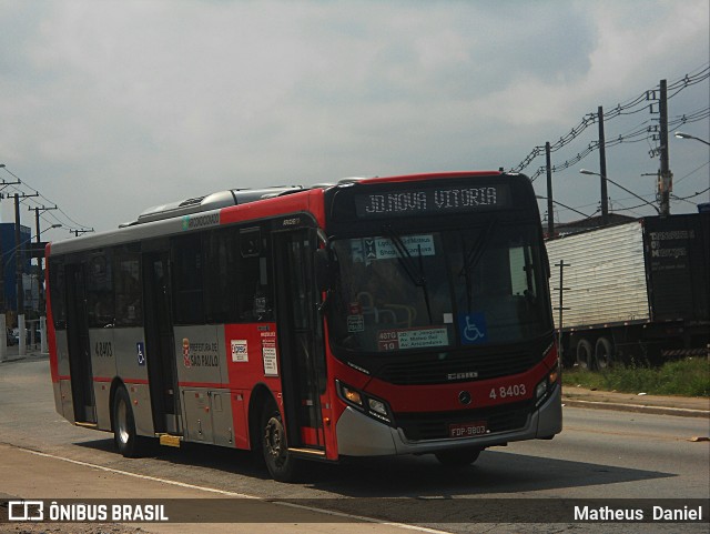 Express Transportes Urbanos Ltda 4 8403 na cidade de São Paulo, São Paulo, Brasil, por Matheus  Daniel. Número da foto: #6383335.