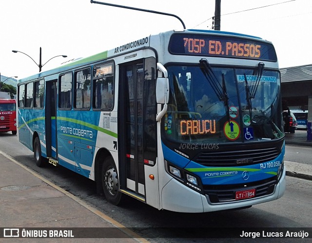 Viação Ponte Coberta RJ 190.058 na cidade de Rio de Janeiro, Rio de Janeiro, Brasil, por Jorge Lucas Araújo. Número da foto: #6387939.