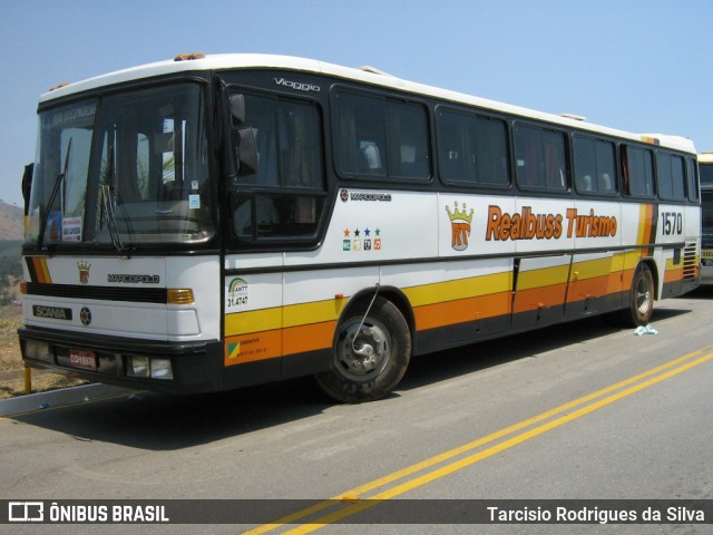 Realbuss Turismo 1570 na cidade de Aparecida, São Paulo, Brasil, por Tarcisio Rodrigues da Silva. ID da foto: 6323219.