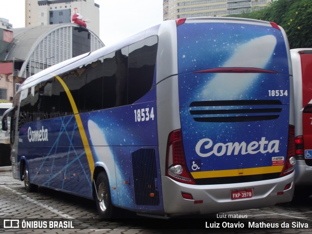 Viação Cometa 18534 na cidade de Belo Horizonte, Minas Gerais, Brasil, por Luiz Otavio Matheus da Silva. Número da foto: #6391685.