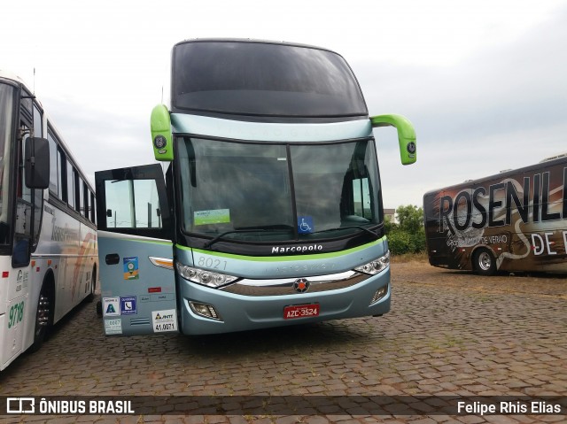 Viação Garcia 8021 na cidade de Campo Mourão, Paraná, Brasil, por Felipe Rhis Elias. Número da foto: #6389969.