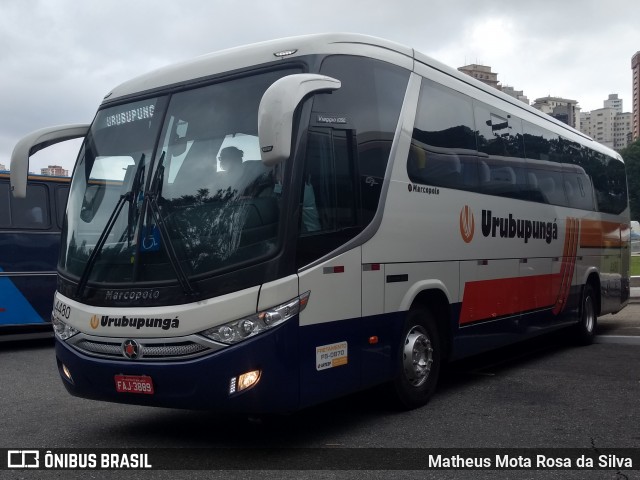 Auto Viação Urubupungá 4480 na cidade de São Paulo, São Paulo, Brasil, por Matheus Mota Rosa da Silva. ID da foto: 6395255.