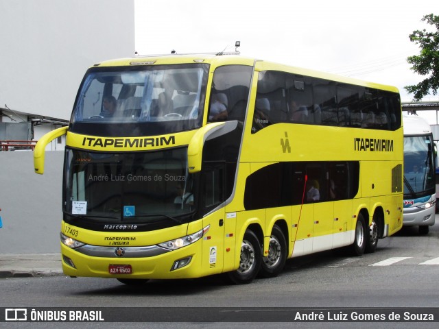 Viação Itapemirim 17403 na cidade de Rio de Janeiro, Rio de Janeiro, Brasil, por André Luiz Gomes de Souza. Número da foto: #6396045.
