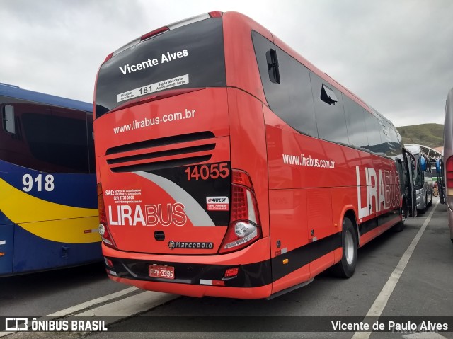 Lirabus 14055 na cidade de Aparecida, São Paulo, Brasil, por Vicente de Paulo Alves. Número da foto: #6394110.