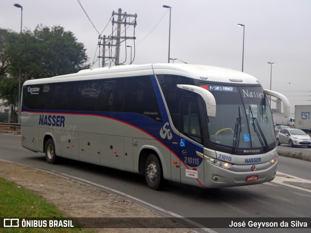 Viação Nasser 210115 na cidade de São Paulo, São Paulo, Brasil, por José Geyvson da Silva. Número da foto: #6395864.