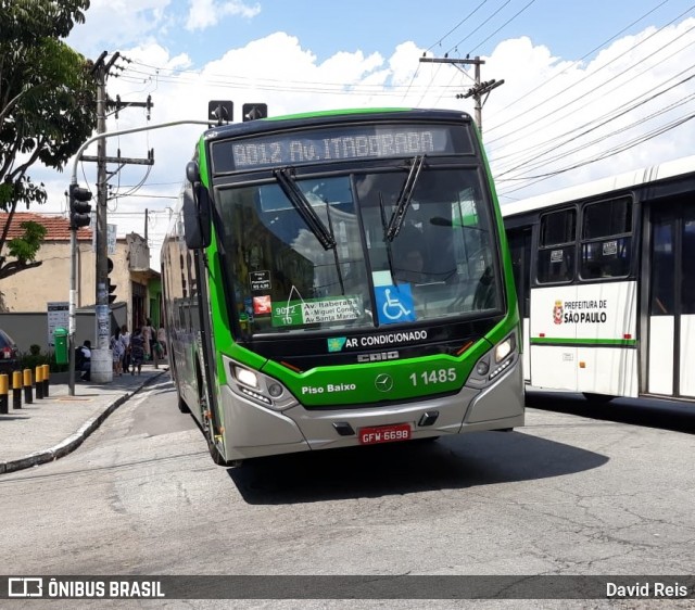 Viação Santa Brígida 1 1485 na cidade de São Paulo, São Paulo, Brasil, por David Reis. ID da foto: 6324930.