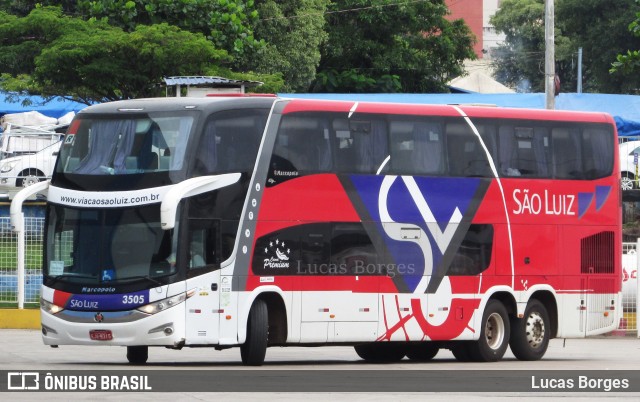 Viação São Luiz 3505 na cidade de Goiânia, Goiás, Brasil, por Lucas Borges . ID da foto: 6324572.