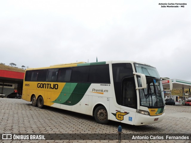 Empresa Gontijo de Transportes 11885 na cidade de João Monlevade, Minas Gerais, Brasil, por Antonio Carlos Fernandes. ID da foto: 6324445.