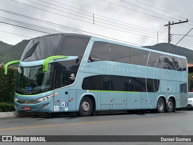 Viação Garcia 7187 na cidade de Ouro Preto, Minas Gerais, Brasil, por Daniel Gomes. ID da foto: 6327633.